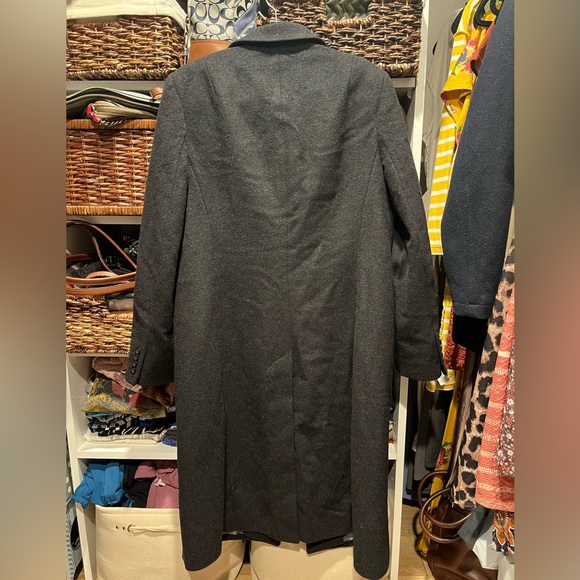 J. Crew Wool Cashmere Blend Blazer Coat 12 Black Button Front Pockets #6601 - Picture 2 of 8